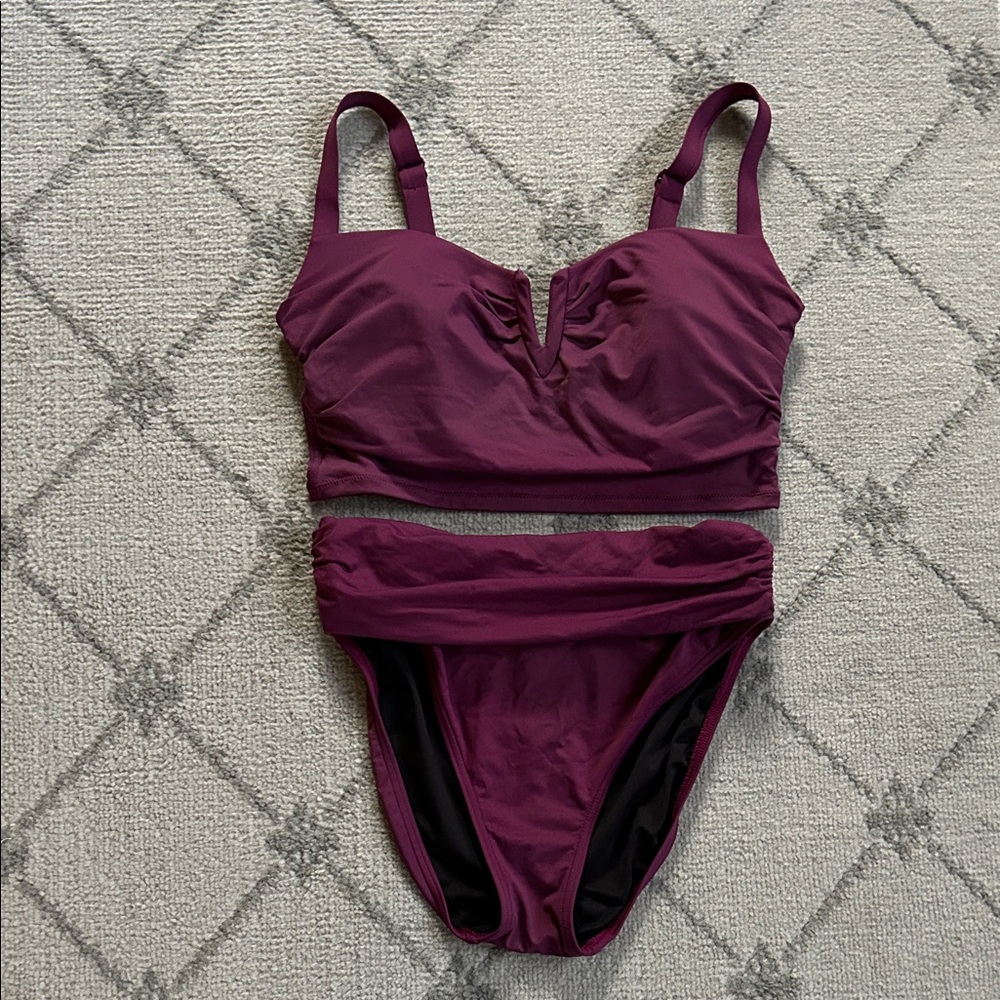 Soma Plum Two-Piece Suit with Supportive Top